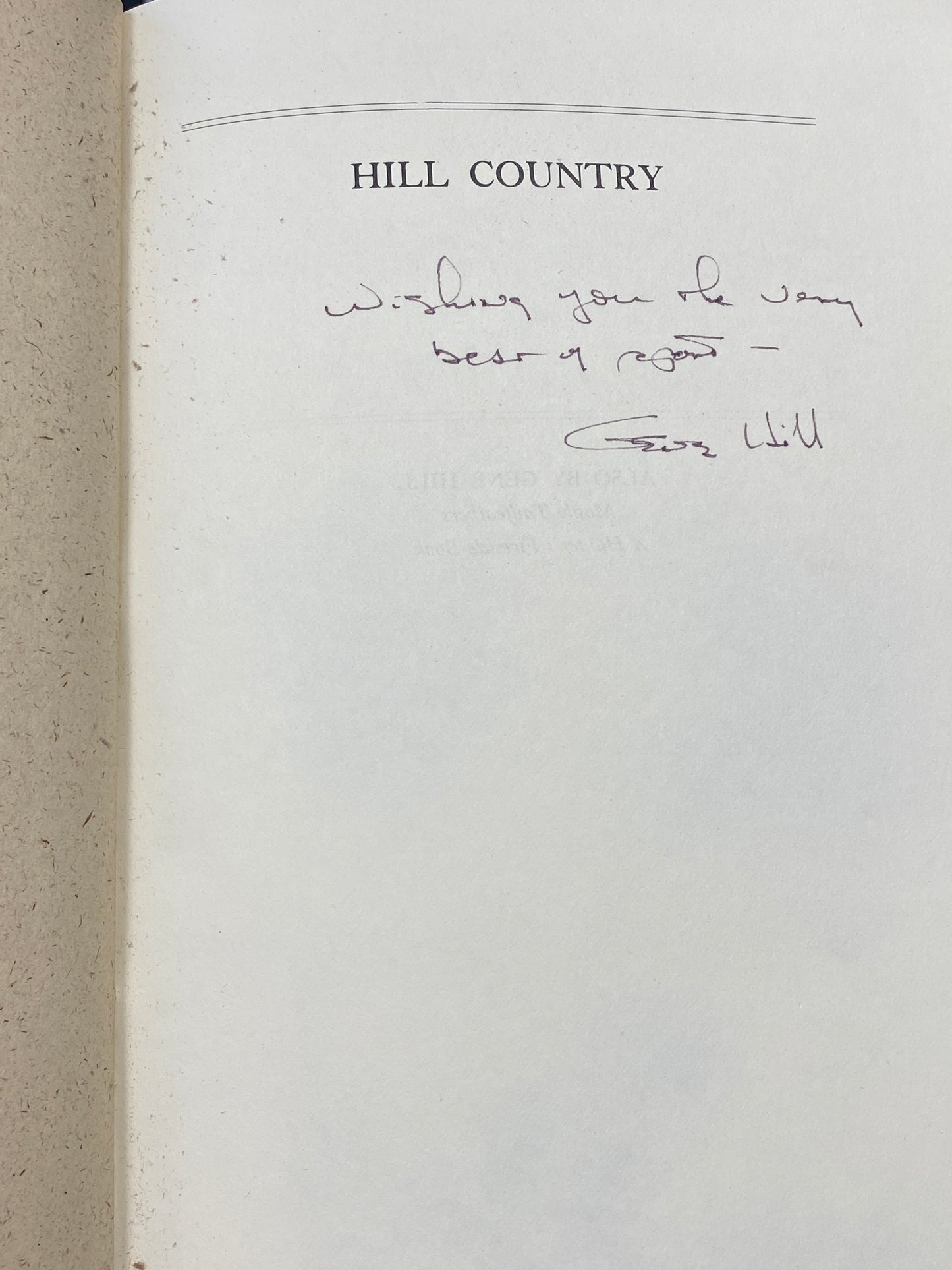 Hill Country Signed