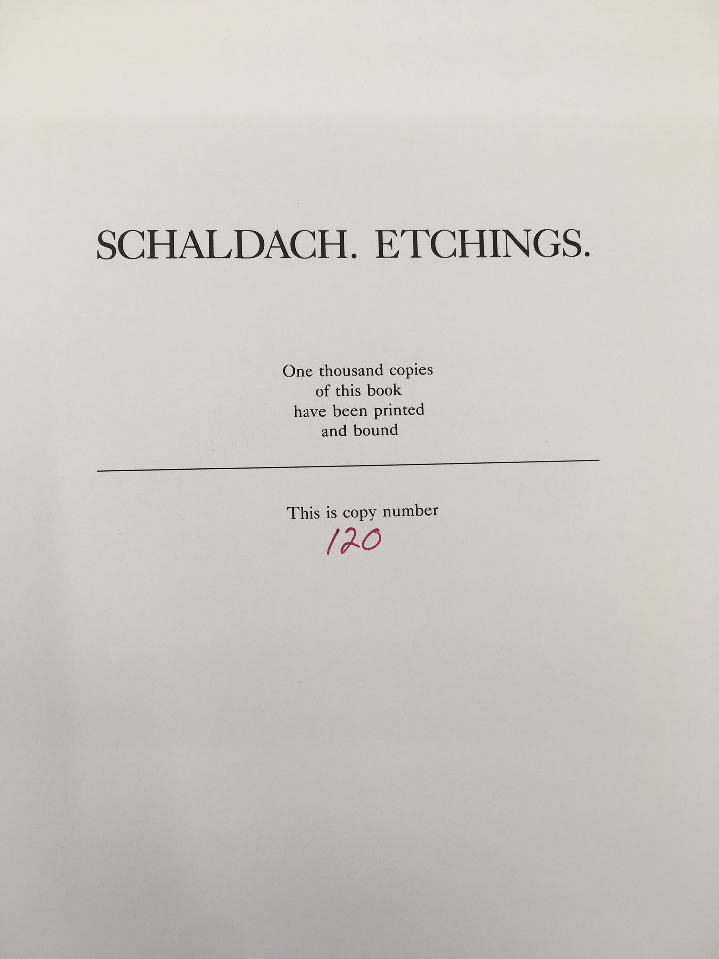Schaldach Etchings: The Sporting Art of William J. Schaldach