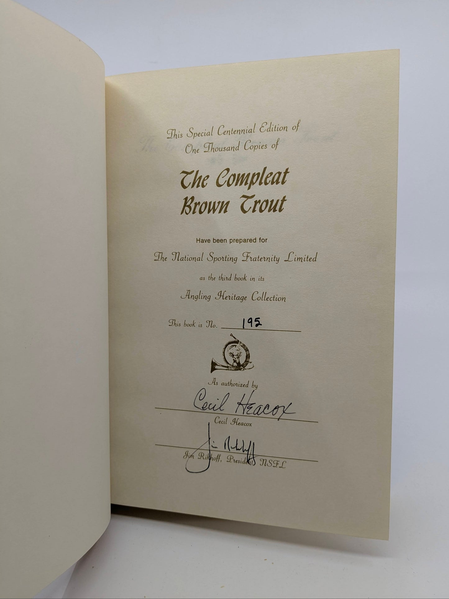 The Compleat Brown Trout - Signed Copies