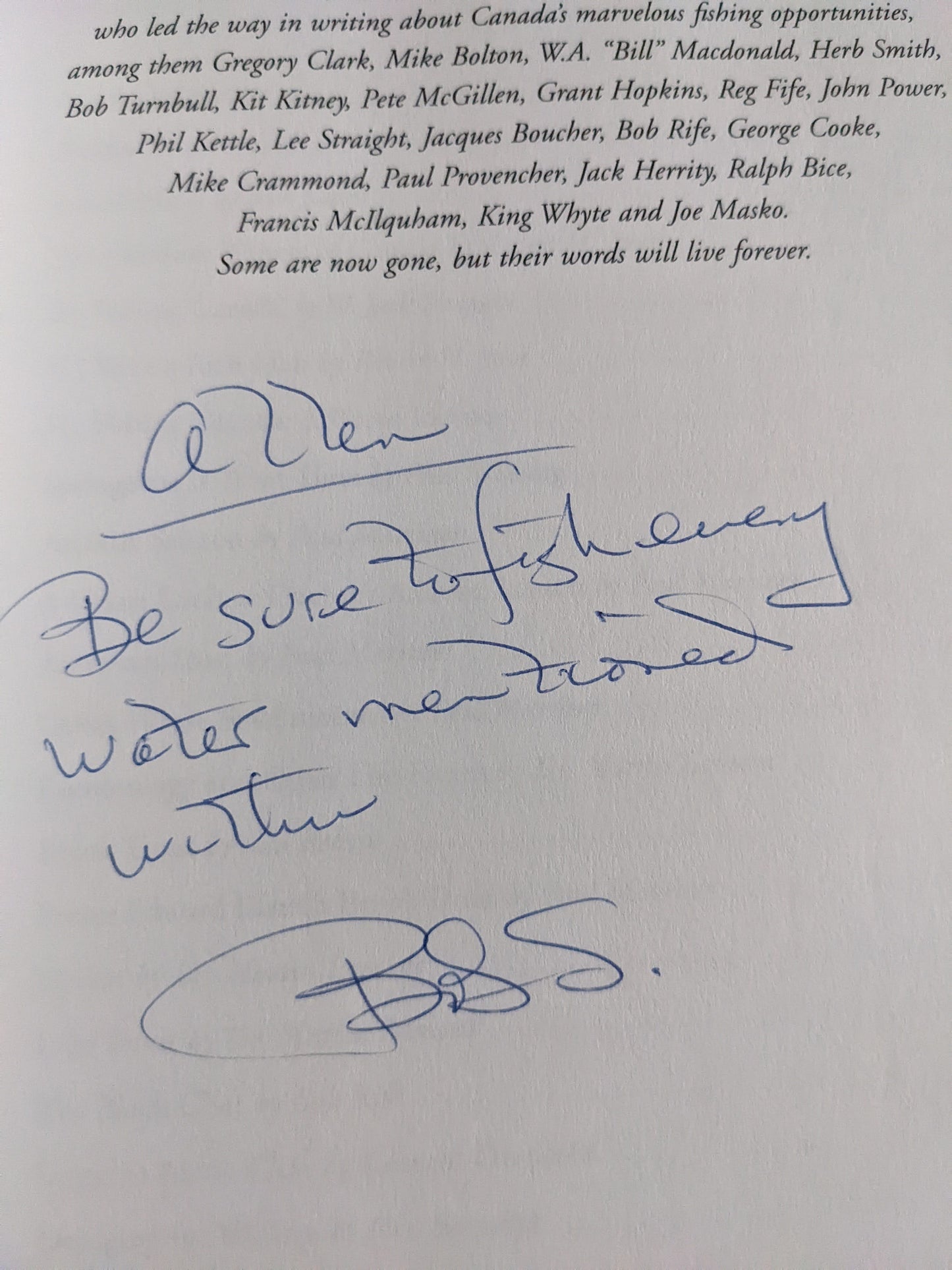 Fly Fishing Canada From Coast to Coast to Coast (with inscription inside)