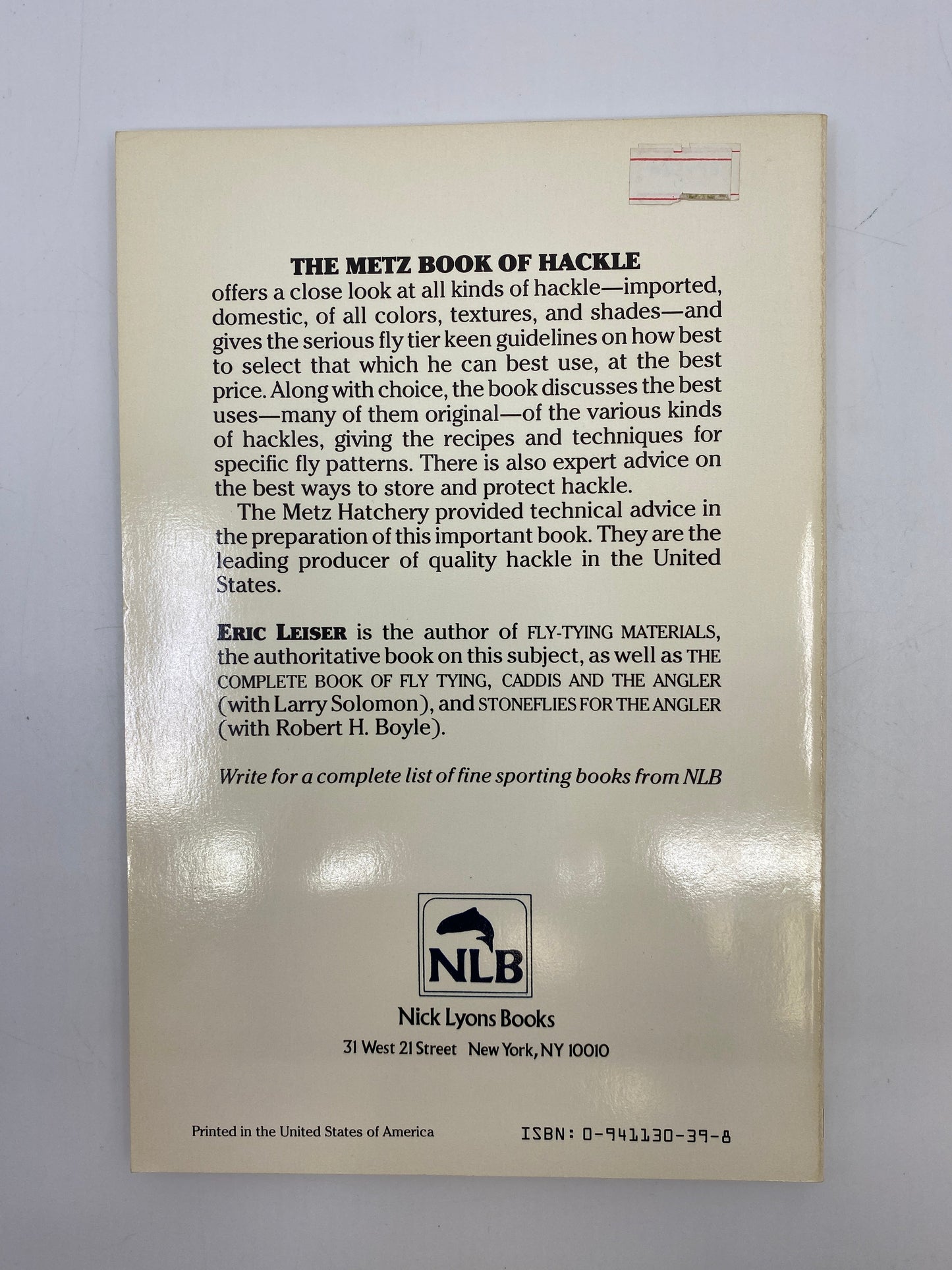 The Metz Book of Hackle