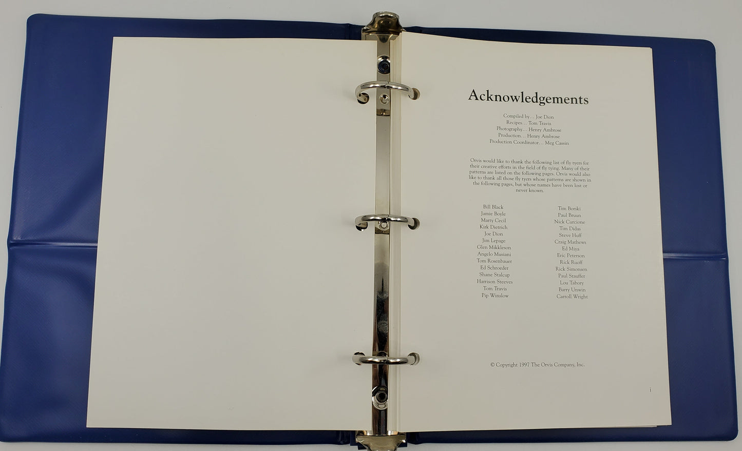 Index of Orvis Fly Patterns Volume 3